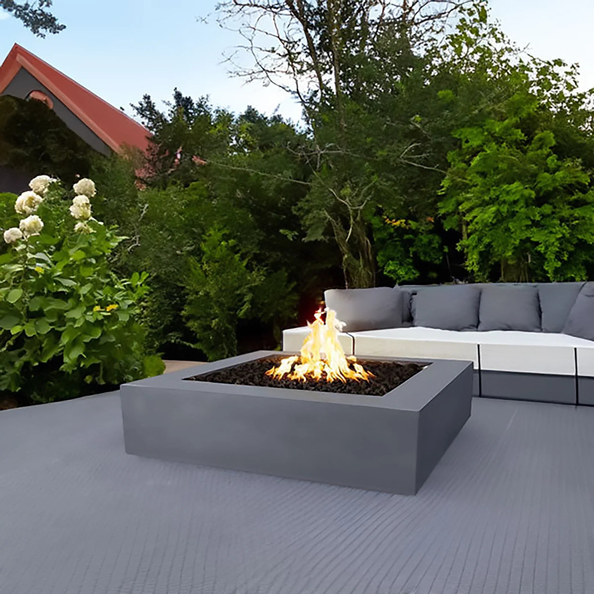 The Outdoor Plus 42" Quad Concrete Gas Fire Pit