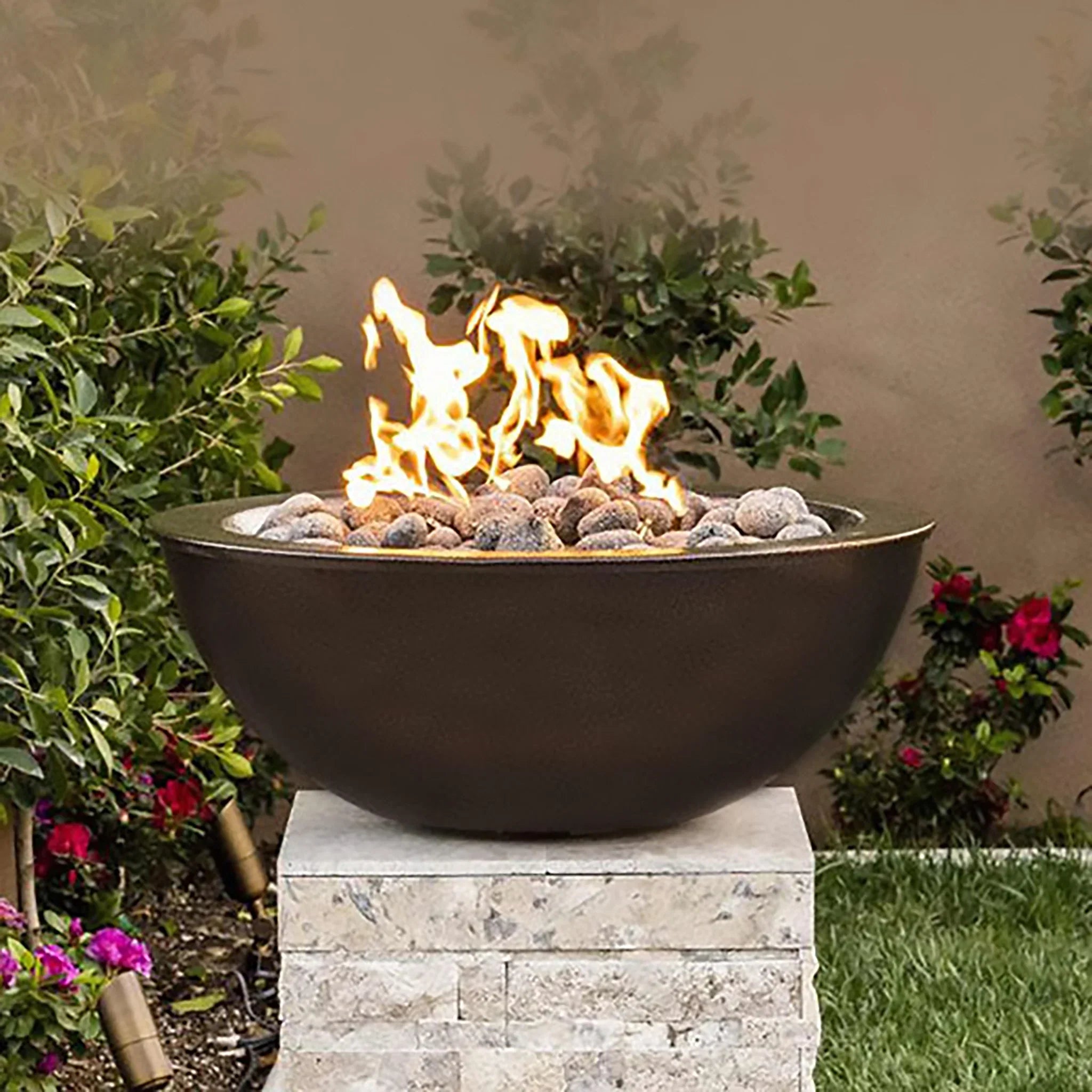 The Outdoor Plus 48" Sedona Concrete Gas Fire Pit